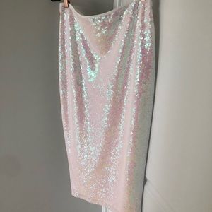 Boohoo Sequined Pencil Skirt